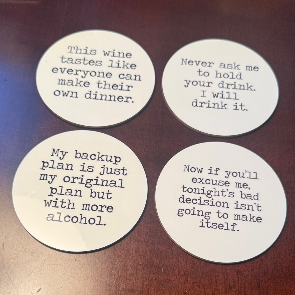 SASSY Funny Wine Coasters - pick 1